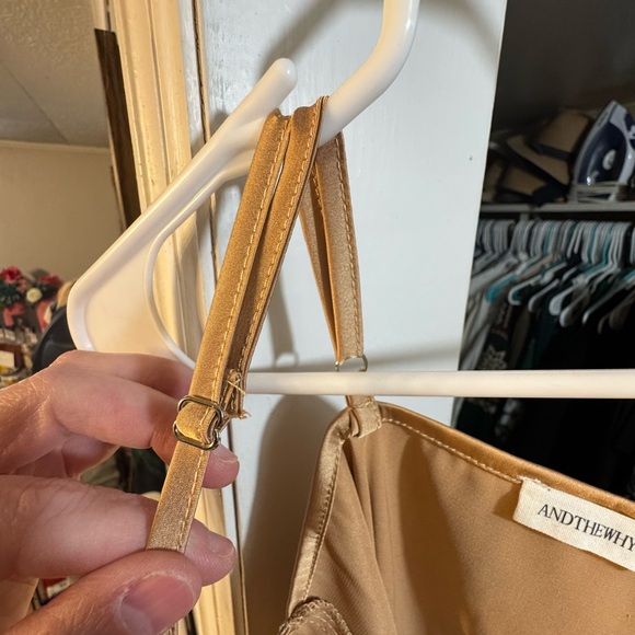 🌟 3/$20 Eligible! Andthewhy Gold Camisole Top - Picture 5 of 6